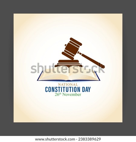 Vector illustration of Constitution Day of India social media feed template written hindi text means Constitution day 