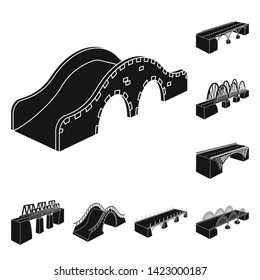 Vector illustration of construct and side icon. Collection of construct and architecture vector icon for stock.