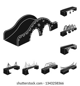 Vector illustration of construct and side logo. Collection of construct and architecture vector icon for stock.