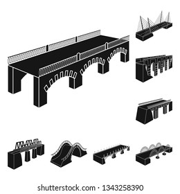 Vector illustration of construct and side sign. Collection of construct and architecture stock vector illustration.