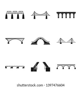 Vector illustration  construct and side symbol. Collection  construct and bridge vector icon for stock.