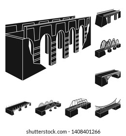 Vector illustration of construct and side symbol. Collection of construct and architecture stock symbol for web.