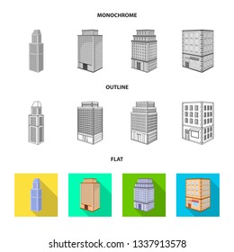 Vector illustration of construction and building icon. Collection of construction and estate stock symbol for web.