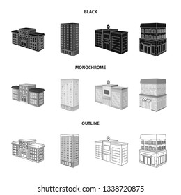 Vector illustration of construction and building icon. Set of construction and estate vector icon for stock.