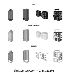Vector illustration of construction and building icon. Set of construction and estate stock symbol for web.