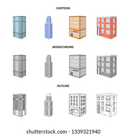 Vector illustration of construction and building icon. Collection of construction and estate stock vector illustration.