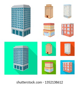 Vector illustration of construction and building icon. Collection of construction and estate stock vector illustration.