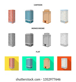 Vector illustration of construction and building icon. Set of construction and estate stock vector illustration.