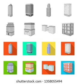 Vector illustration of construction and building icon. Set of construction and estate stock vector illustration.