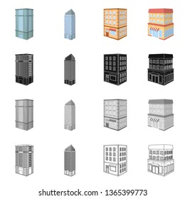 Vector illustration of construction and building icon. Set of construction and estate stock vector illustration.