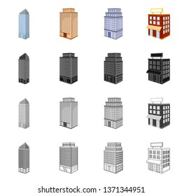 Vector illustration of construction and building icon. Collection of construction and estate stock vector illustration.