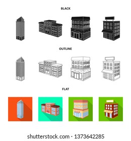 Vector illustration of construction and building icon. Set of construction and estate stock symbol for web.