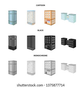 Vector illustration of construction and building icon. Set of construction and estate vector icon for stock.