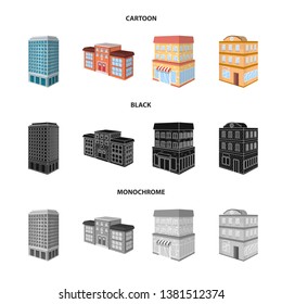 Vector illustration of construction and building icon. Set of construction and estate vector icon for stock.