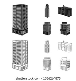 Vector illustration of construction and building icon. Collection of construction and estate stock symbol for web.