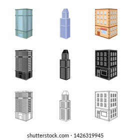 Vector illustration of construction and building icon. Collection of construction and estate stock vector illustration.