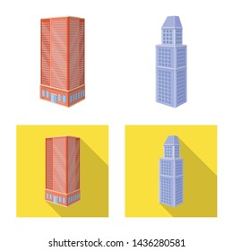 Vector illustration of construction and building icon. Collection of construction and estate stock symbol for web.