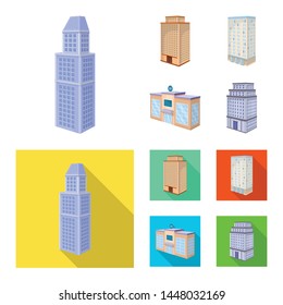 Vector illustration of construction and building icon. Set of construction and estate stock vector illustration.