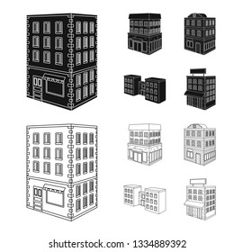 Vector illustration of construction and building logo. Collection of construction and estate vector icon for stock.