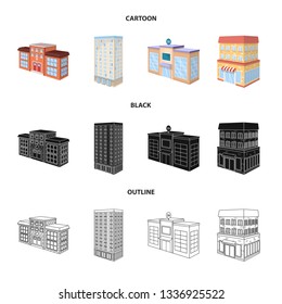 Vector illustration of construction and building logo. Set of construction and estate vector icon for stock.