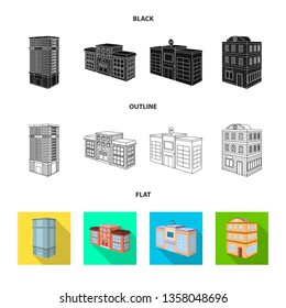 Vector illustration of construction and building logo. Set of construction and estate vector icon for stock.