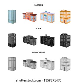 Vector illustration of construction and building logo. Set of construction and estate vector icon for stock.