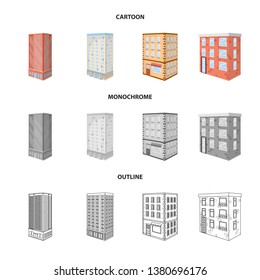 Vector illustration of construction and building logo. Set of construction and estate vector icon for stock.
