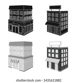 Vector illustration of construction and building logo. Set of construction and estate stock vector illustration.