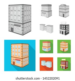 Vector illustration of construction and building logo. Set of construction and estate stock vector illustration.