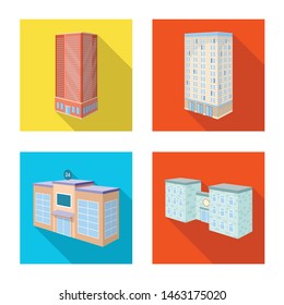 Vector illustration of construction and building logo. Set of construction and estate vector icon for stock.