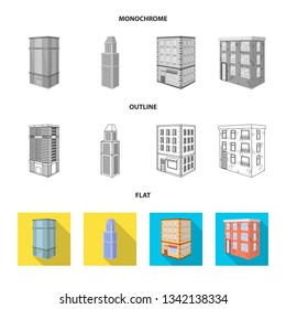 Vector illustration of construction and building sign. Set of construction and estate stock vector illustration.