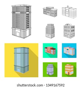 Vector illustration of construction and building sign. Collection of construction and estate vector icon for stock.