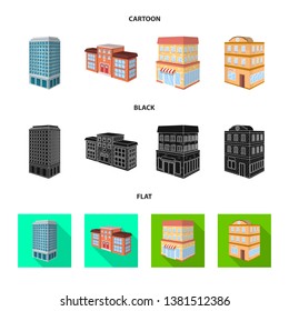 Vector illustration of construction and building sign. Collection of construction and estate stock symbol for web.