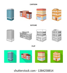 Vector illustration of construction and building sign. Set of construction and estate stock vector illustration.