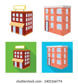 Vector illustration of construction and building sign. Collection of construction and estate vector icon for stock.