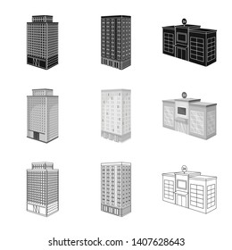 Vector illustration of construction and building sign. Set of construction and estate vector icon for stock.