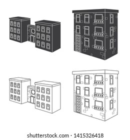 Vector illustration of construction and building sign. Set of construction and estate stock vector illustration.
