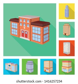 Vector illustration of construction and building sign. Set of construction and estate vector icon for stock.