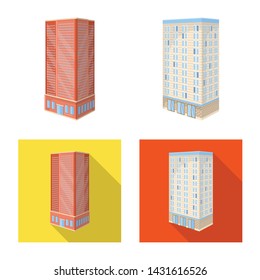Vector illustration of construction and building sign. Collection of construction and estate vector icon for stock.