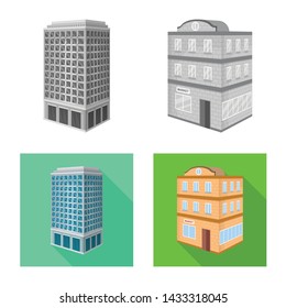 Vector illustration of construction and building sign. Collection of construction and estate stock vector illustration.