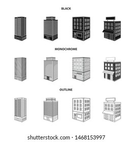 Vector illustration of construction and building sign. Set of construction and estate stock symbol for web.