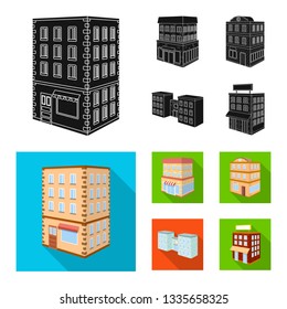 Vector illustration of construction and building symbol. Collection of construction and estate stock vector illustration.