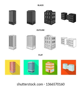 Vector illustration of construction and building symbol. Set of construction and estate vector icon for stock.