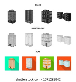 Vector illustration of construction and building symbol. Set of construction and estate vector icon for stock.