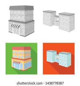 Vector illustration of construction and building symbol. Collection of construction and estate vector icon for stock.