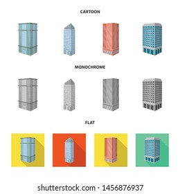 Vector illustration of construction and building symbol. Set of construction and estate stock vector illustration.