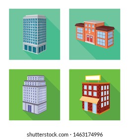 Vector illustration of construction and building symbol. Set of construction and estate vector icon for stock.