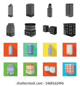 Vector illustration of construction and building symbol. Set of construction and estate stock symbol for web.