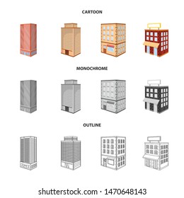 Vector illustration of construction and building symbol. Set of construction and estate stock vector illustration.