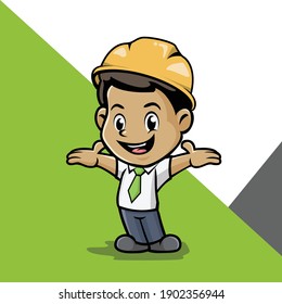 Vector Illustration Construction corporate Mascot 